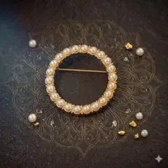 パール風 ブローチ ゴールド　入学式・卒業式・結婚式