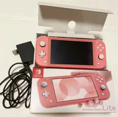 美品Nintendo Switch Lite ピンク 本体 充電器付き　箱あり