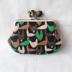 5ばんミナペルホネンパッチtambourineあおりポケット親子がま口財布