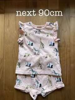 next 動物柄フリル付きTシャツとショートパンツセット