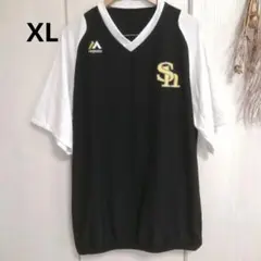 未使用 福岡ソフトバンクホークス majestic プロコレ 選手練習着L