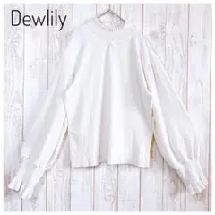 一点物【デューリリー】楊柳フリルネックブラウス ボリューム袖 フェミニン F