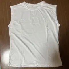 ホワイト ノースリーブ Tシャツ 2XL