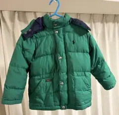 Ralph Lauren フード付きダウンコート 緑　110cm