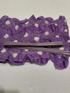 未使用　正絹帯締め帯揚げセット　紫　603-17