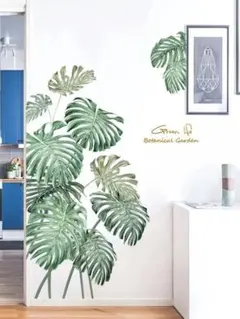 新品　ウォールステッカー 壁紙 シール ステッカー　モンステラ 葉　植物