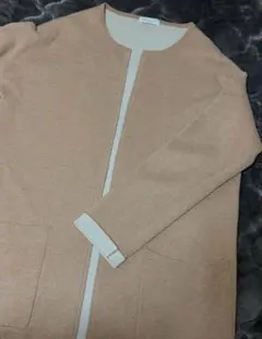 【BEAUTY&YOUTH】ベージュ ノーカラージャケット