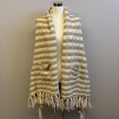 EL RODEO 2wey ニットベスト　マフラーベージュ　ベルト付