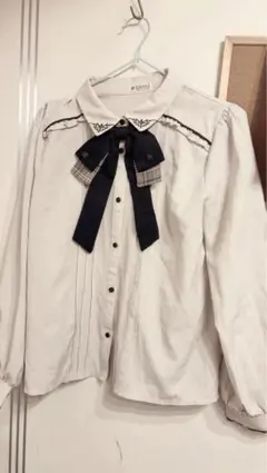 axes femme リボン ブラウス 長袖