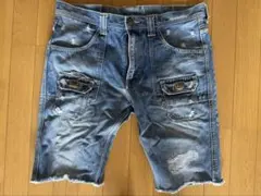 Leeブッシュデニム、カットハーフパンツ／L