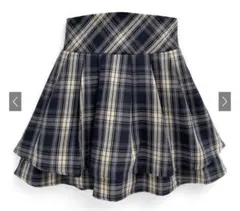インパン裏地付ティアードチェックミニスカート[dk1290]