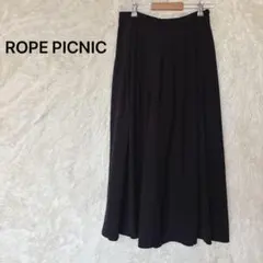 ROPE PICNIC ガウチョウ　ワイドパンツ S ブラック ウエストゴム