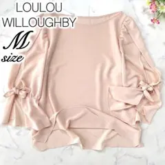 LOULOU WILLOUGHBY 袖リボン7分丈ブラウス M ピンクのサムネイル