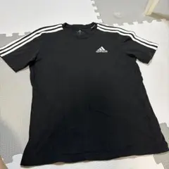 adidas 黒 Tシャツ Mサイズ 3本ライン