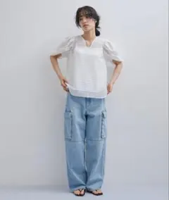 ADAM ET ROPE FEMME デニムカーゴパンツのサムネイル