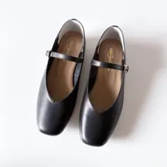極美品♡　あしながおじさん　本革　メリージェーン　ストラップ　フラットシューズ