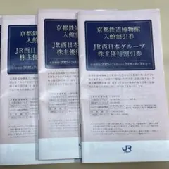 未使用　JR西日本グループ株主優待割引券　京都鉄道博物館入館割引き券