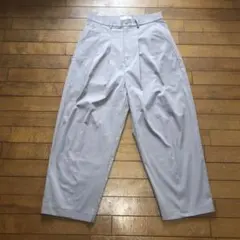 ☆【remer】★ツータック綿ポリワイドテーパードパンツ★サイズM