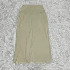 【LEPSIM】美品✨アイボリー　リブニット　ロング　タイトスカート　F