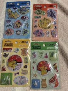 韓国　ダイソー　ポケモン　ウォーターシール カプセルシール　4枚セット