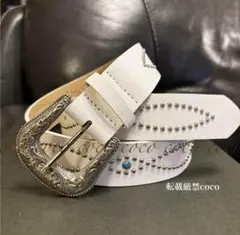 ウエスタンベルト スタッズ ベルト　ターコイズ　グランジ　アメカジ
