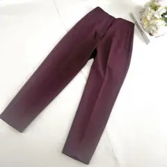 zara ハイウエストパンツ ワインレッド