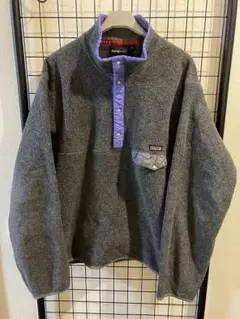 USA製 PatagoniaスナップTフリース グレー 90s XL