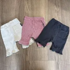 petit mainフリル付きショートパンツ3点セット