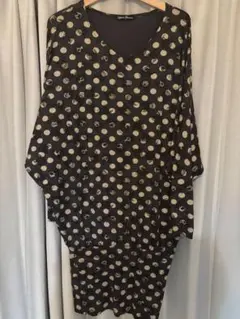 美品✨HYSTERIC GLAMOURドクロ柄 ワンピース F コットン ドット