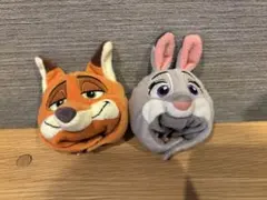 ☆ディズニー　ズートピア　ニック　ジュディ　ファンキャップ　キーチェーン　ミニ