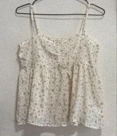 小花柄 花柄 アイボリー ベスト キャミソール