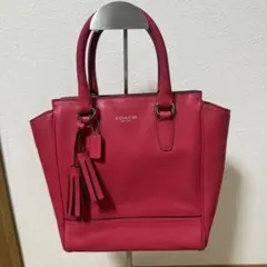 COACH コーチミニ ハンドバッグ レザー 2way ピンク