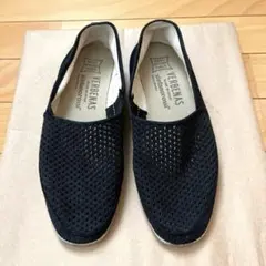 VERBENAS ブラック メッシュ スリッポン