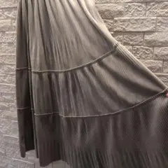 レディース★コムサイズム★ロングスカート　11　ベージュ系　USED