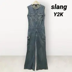y2k archive slang デニム フレアパンツ　ジャンプスーツのサムネイル