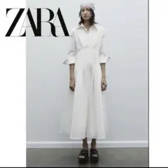 タグ付美品✨定価10990円 ZARA シャツワンピース オーガニックコットン