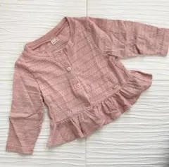 一度のみ使用⭐︎プティマイン　カーディガン　ピンク　９０センチ