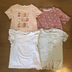 H&M ユニクロ など　ガールズTシャツ 4枚セット　130