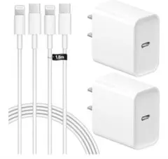iPhone-充電器-純正 20W PD 急速充電✨2個セット＆2本USB-C