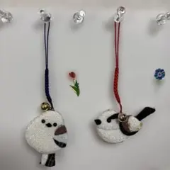 さくらほりきり ちりめん根付 シマエナガ - メルカリ