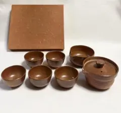 古備前。6盃。古美術。骨董品。茶道具。希少。明治-昭和時代。舊家 