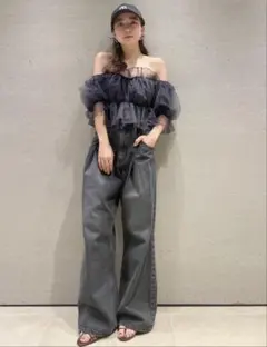 Nancy様 専用*SNIDEL ダブルタックデニムワイドパンツ