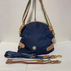 【美品】Orobianco ショルダーバッグ ネイビー 2way ベルトセットのサムネイル