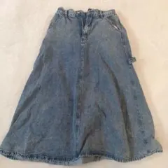 2/28迄ems デニムロングスカート ブリーチ ライトブルー