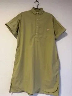 【DANTON】半袖シャツワンピース　グリーン　Sサイズ　希少✨