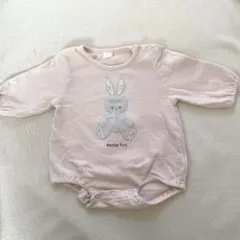 【cottoli】ロンパース/長袖/トレーナー/うさぎ/女の子/ピンク