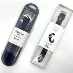 新品未開封＊Apple Watch用シリコンバンド&レザーバンド SET　ブルー