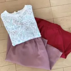 【branshes】トレーナー&スカート3点セット 150㎝