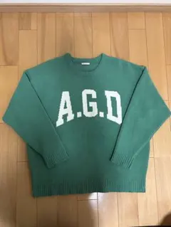 BAYFLOW A.G.D ロゴニット セーター グリーンのサムネイル