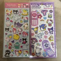 【正規品】平成はっぴーフォンシール サンリオキャラクターズ　ラメ入樹脂もりセット